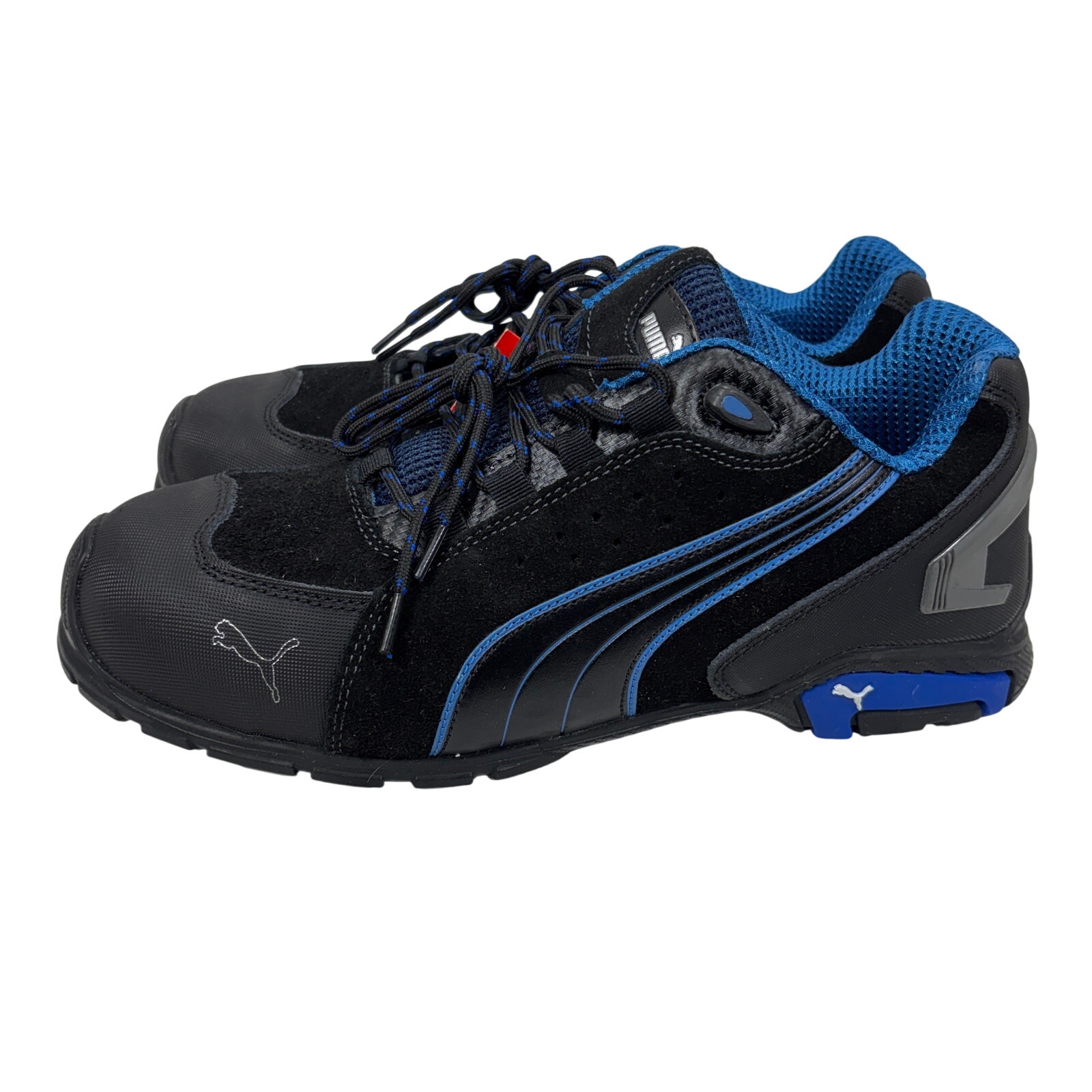 Puma Safety Rio Low Steel Toe Work Shoes Menâs Size 12 Black Blue Astm Nwt